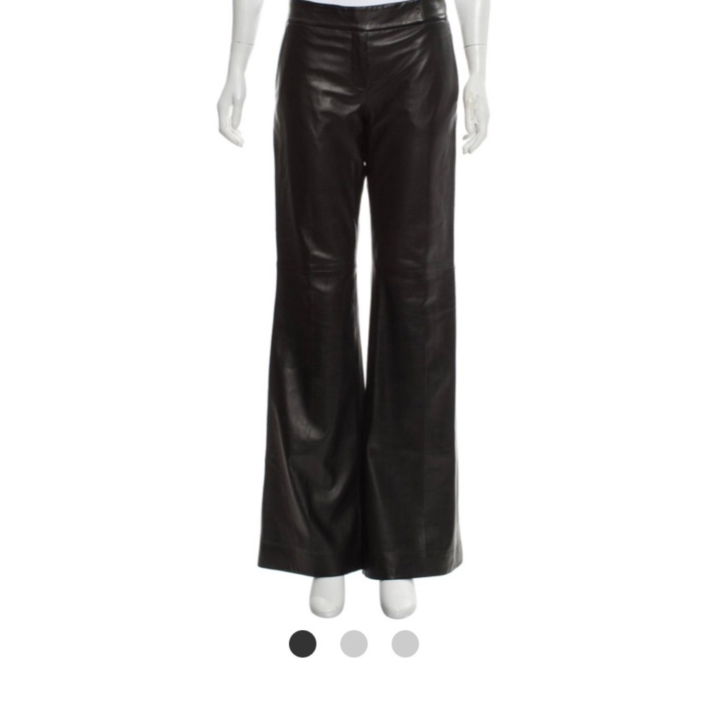 Theory brown leather pants - Picture 5 of 9